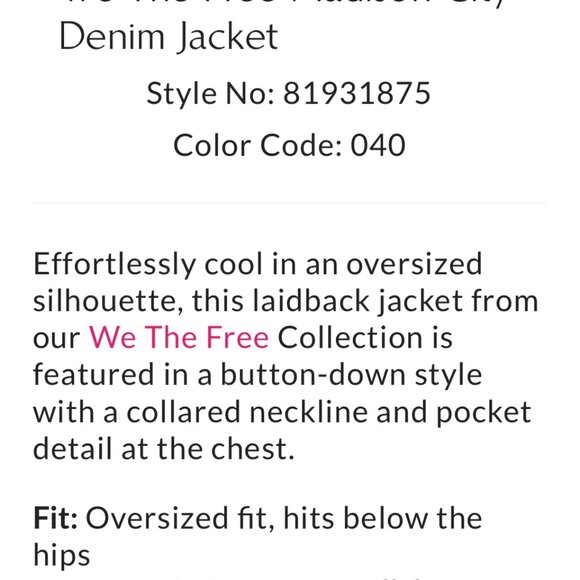 NWT Free People We the Free Madison City Denim Jacket size S ✨ - Picture 9 of 10